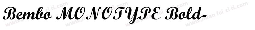 Bembo MONOTYPE Bold字体转换